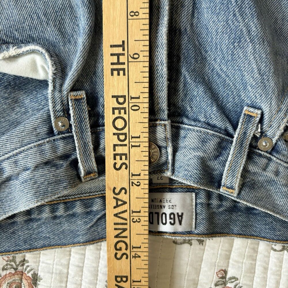 AGolde 90’s Mid Rise Loose Fit Jeans In Fall Out Sz 27 Button Fly - Picture 4 of 11